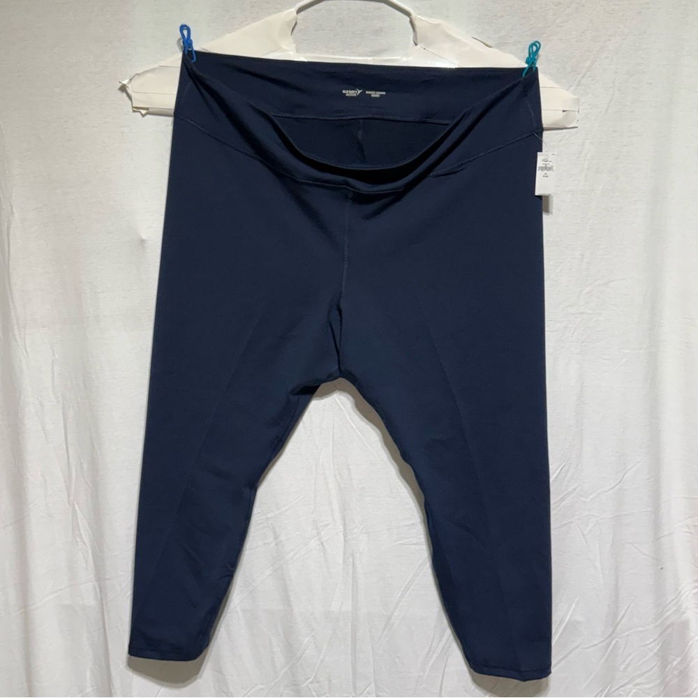 Old Navy Women's 4XL Navy Elevate Go Dry Active 7/8 Ankle Leggings High Rise
